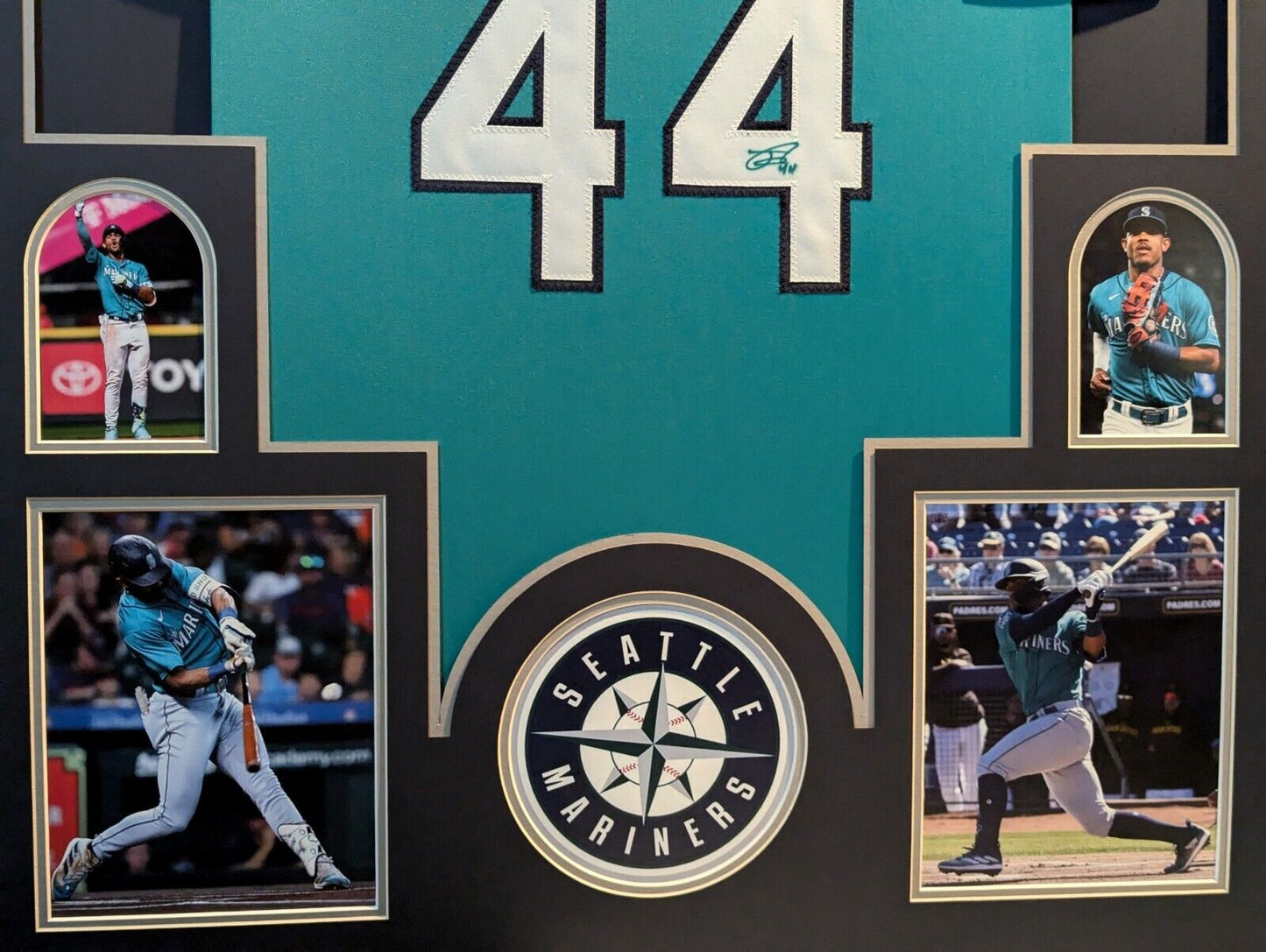 Framed Seattle Mariners Julio Rodriguez Autographed Signed Jersey Jsa Coa