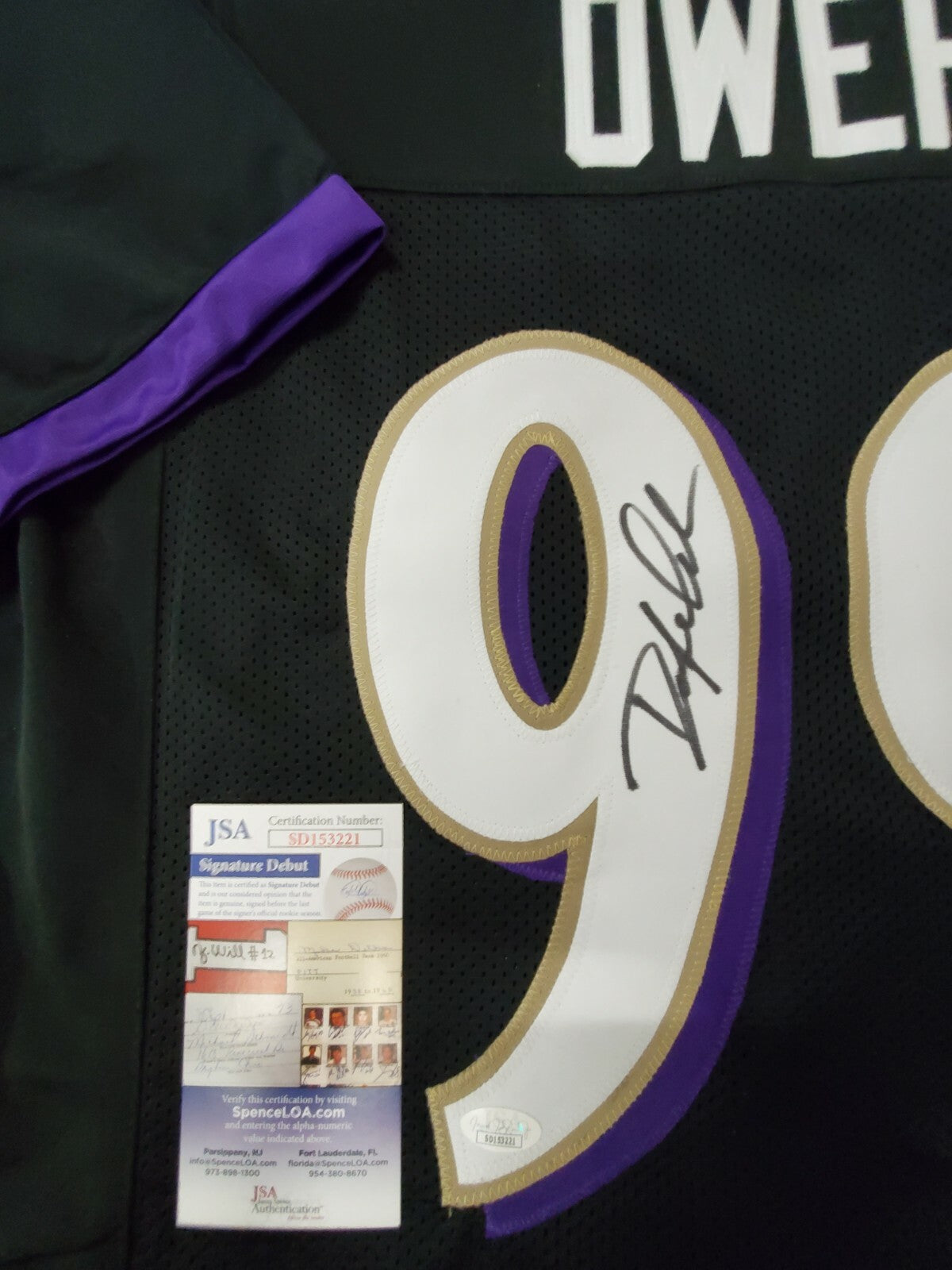 Baltimore Ravens Odafe Jayson Oweh Autographed Signed Jersey Jsa Coa