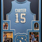 Framed Unc Tar Heels Vince Carter Autographed Signed Jersey Psa Coa