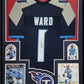Framed Tennessee Titans Cam Ward Autographed Signed Jersey Jsa Coa