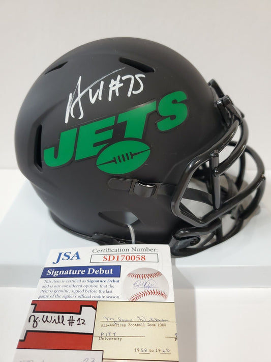N.Y. Jets Alijah Vera-Tucker Autographed Signed Eclipse Mini Helmet Jsa Coa