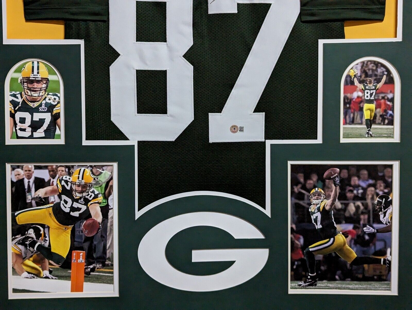 MVP Authentics Framed Green Bay Packers Jordy Nelson Autographed Signed Jersey Beckett Holo 630 sports jersey framing , jersey framing