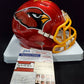 Arizona Cardinals Rondale Moore Autographed Flash Mini Helmet Jsa Coa