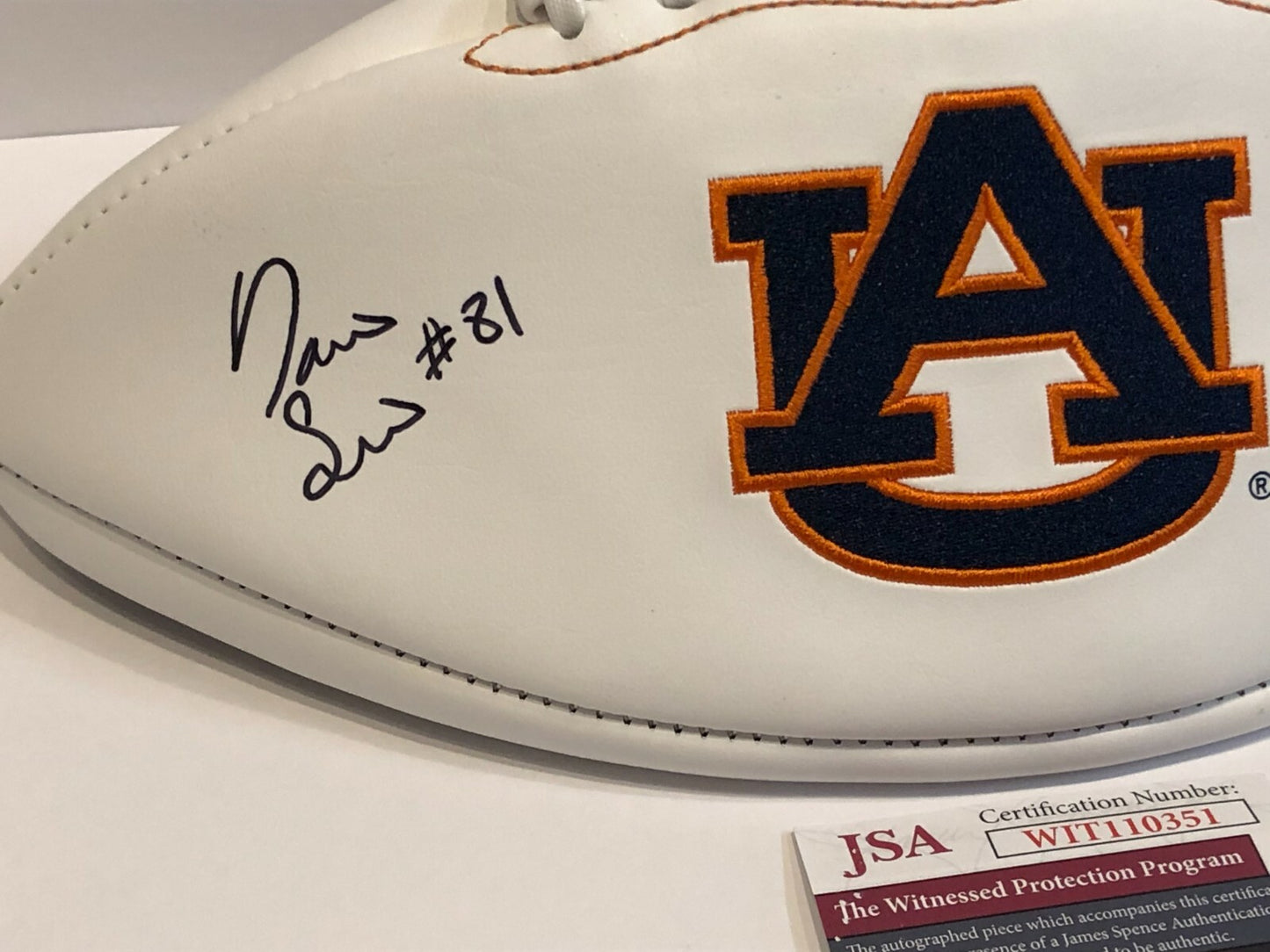 Darius Slayton Autographed Signed Inscribed Auburn Tigers Logo Football Jsa Coa