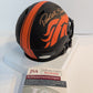 Denver Broncos Patrick Surtain Ii Signed Eclipse Orange Sig Mini Helmet Jsa Coa