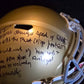 Notre Dame Fighting Irish Rudy Ruettiger Speech Full Size Replica Helmet Jsa