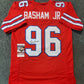 Buffalo Bills Carlos "Boogie" Basham Jr Autographed Signed Jersey Jsa Coa