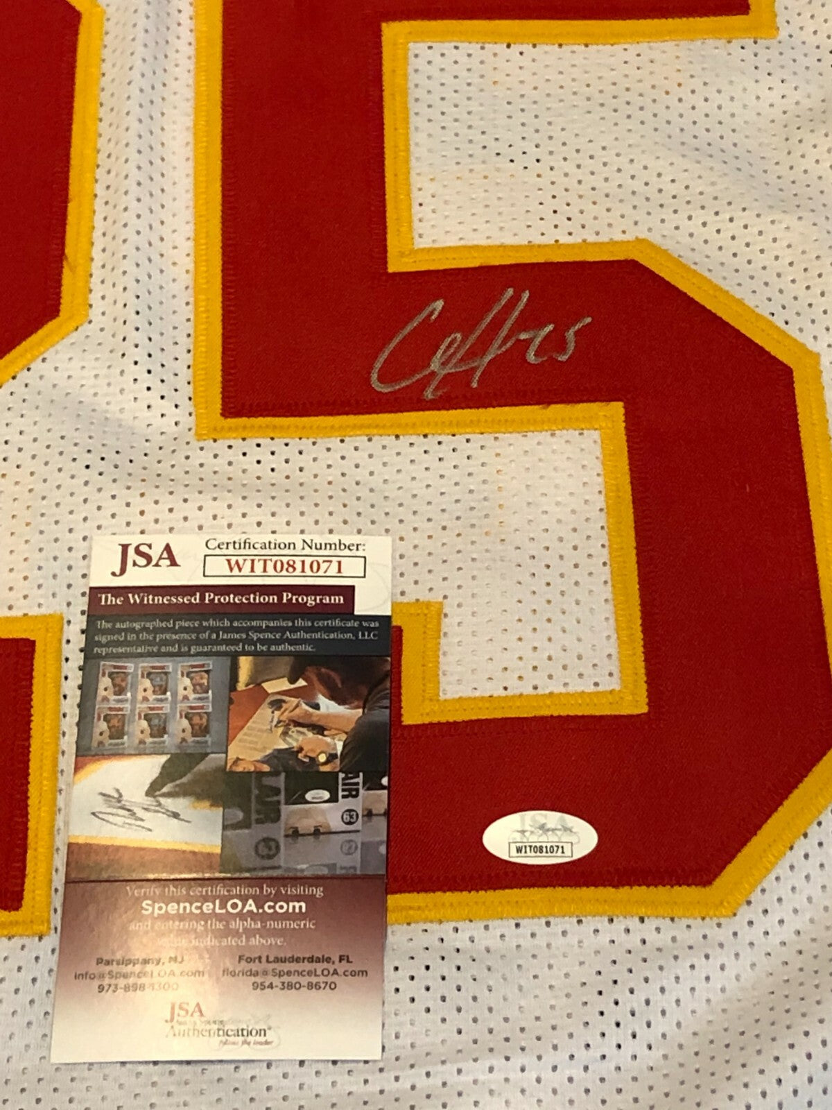 Kansas City Chiefs Clyde Edwards-Helaire Autographed Signed Jersey Jsa Coa