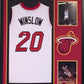 Framed Signed Autographed Justise Winslow Miami Heat Jersey Psa/Dna Coa