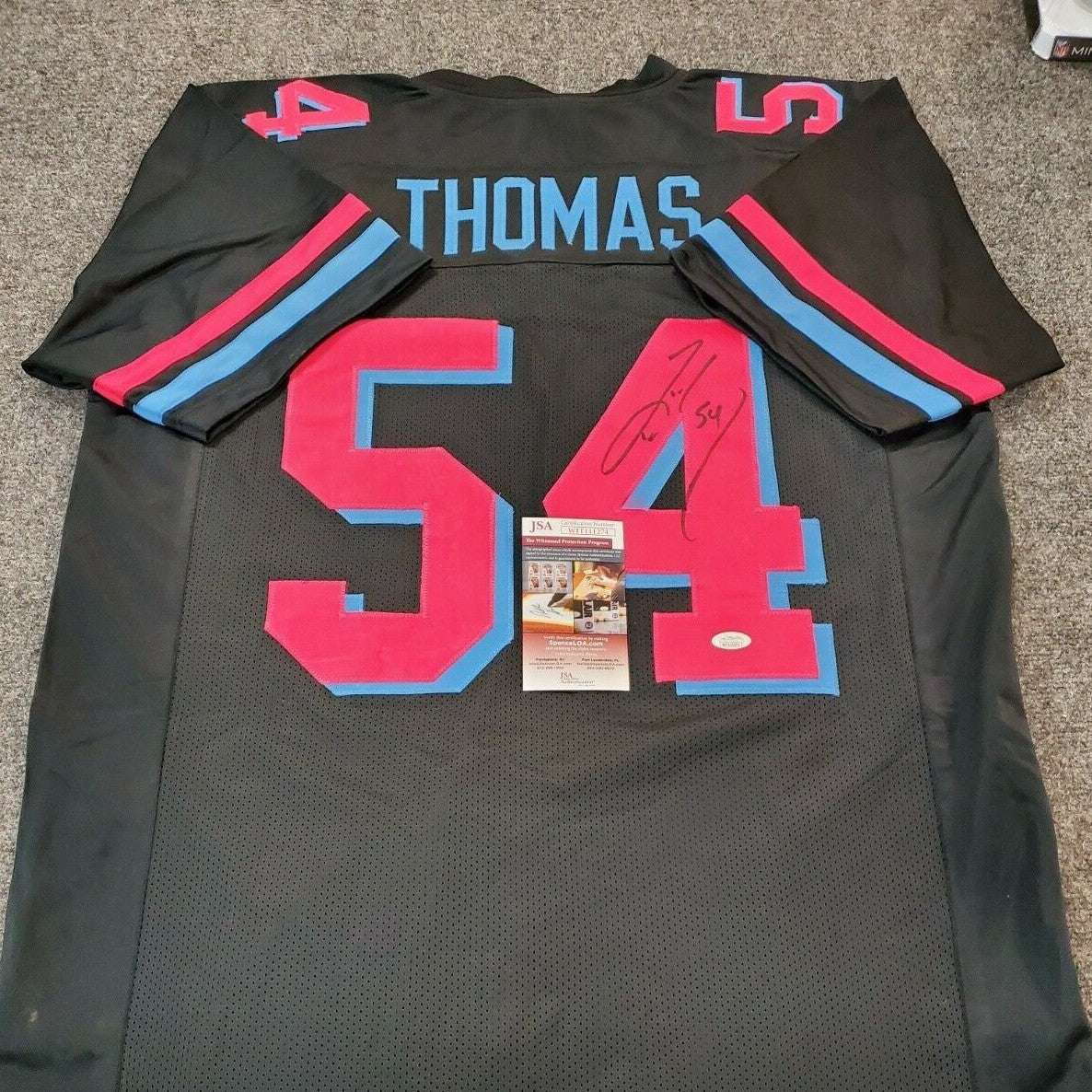 Miami Dolphins Zach Thomas Autographed Signed Miami Vice Jersey Jsa  Coa