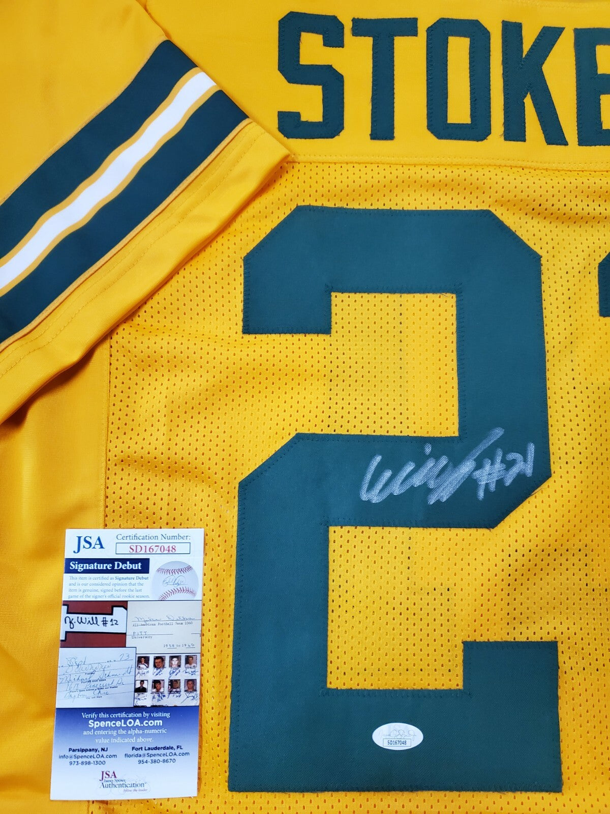 Green Bay Packers Eric Stokes Autographed Signed Jersey Jsa Coa