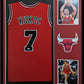 Framed Chicago Bulls Toni Kukoc Autographed Signed Jersey Jsa Coa