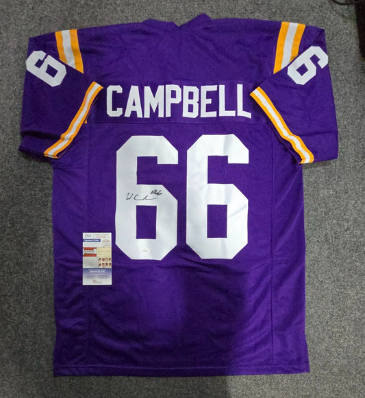 Lsu Tigers Will Campbell Autographed Signed Jersey Jsa Coa