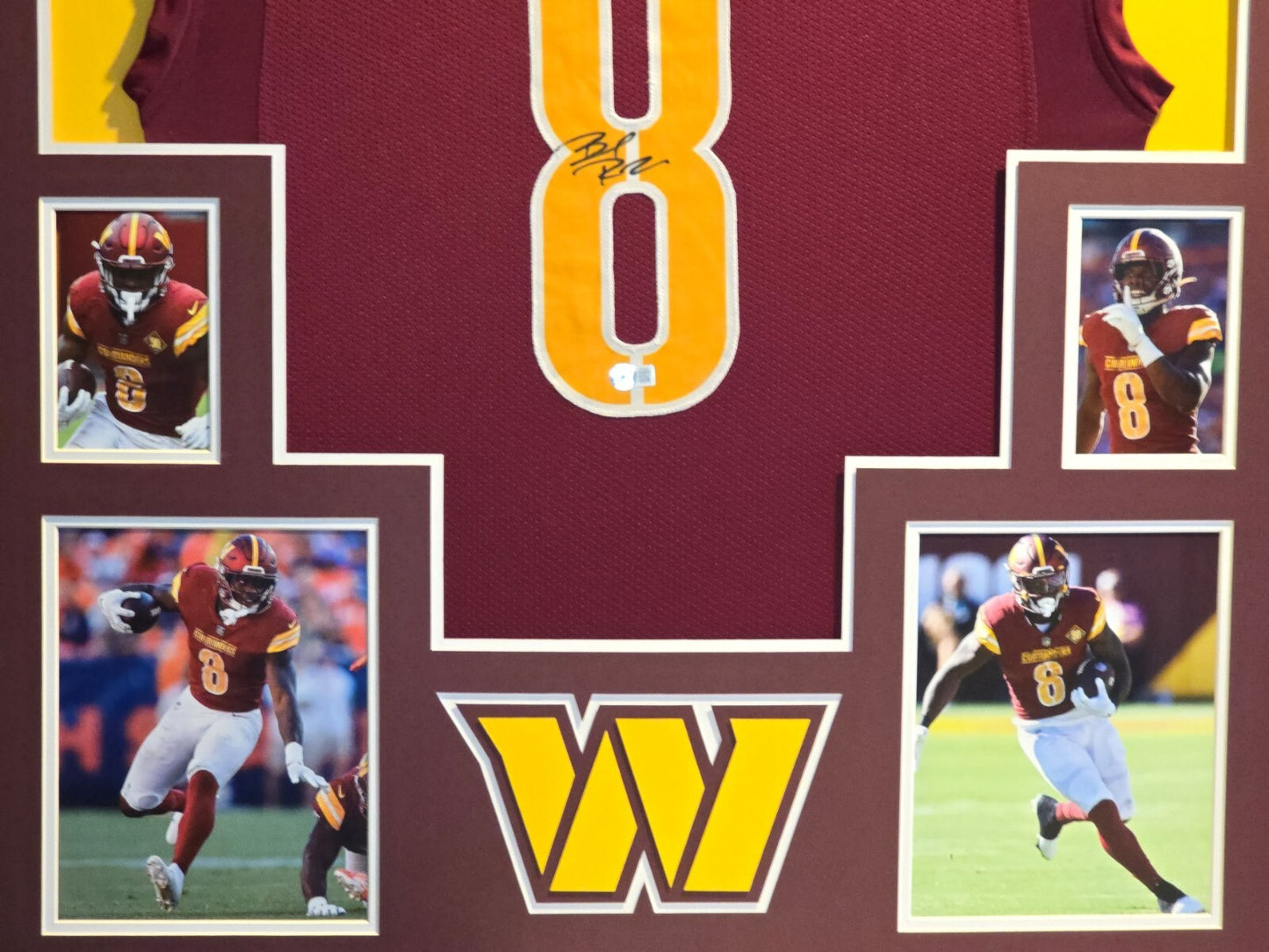 Framed Washington Commanders Brian Robinson Jr Autographed Signed Jersey Beckett