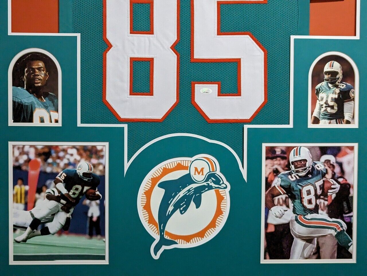 MVP Authentics Framed Miami Dolphins Mark Duper Autographed Signed Jersey Jsa Coa 539.10 sports jersey framing , jersey framing