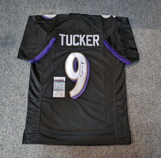 MVP Authentics Baltimore Ravens Justin Tucker Autographed Signed Jersey Jsa Coa 90 sports jersey framing , jersey framing