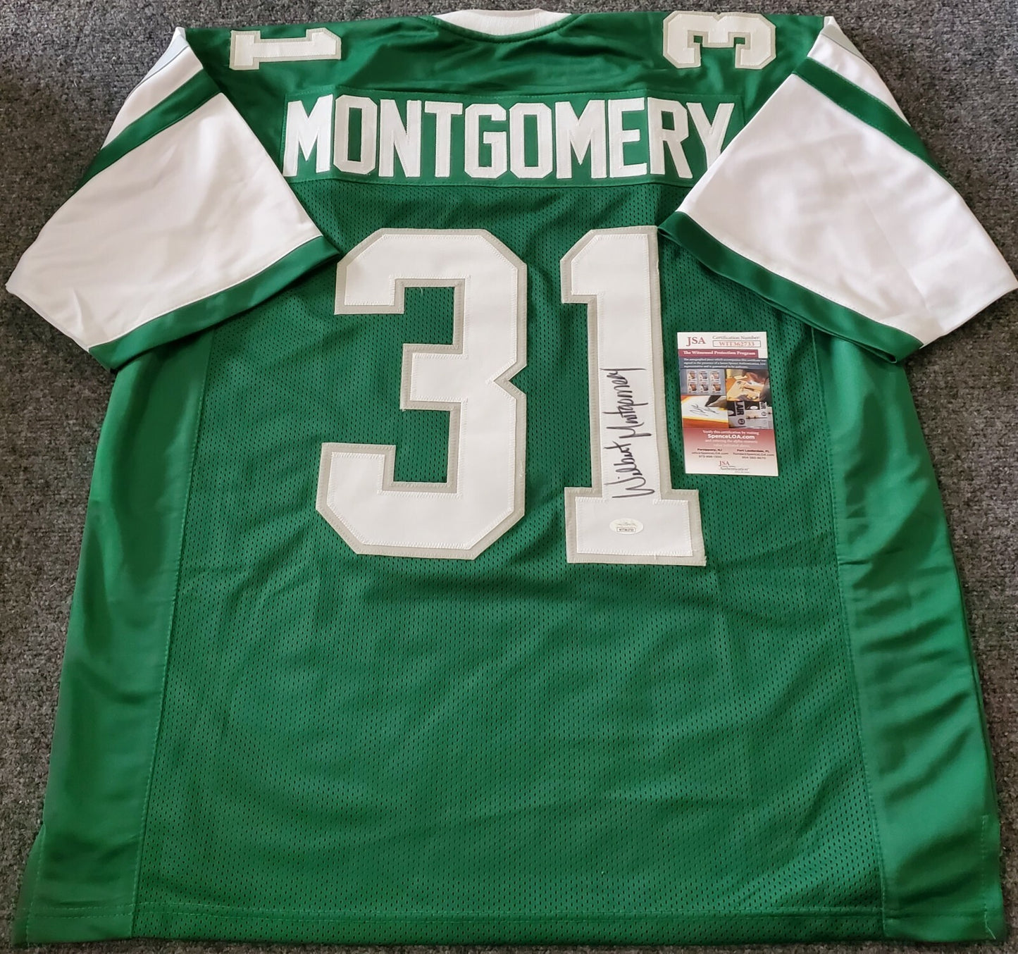 Philadelphia Eagles Wilbert Montgomery Autographed Signed Jersey Jsa  Coa