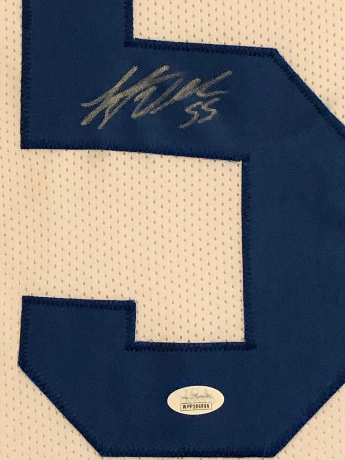Framed Dallas Cowboys Leighton Vander Esch Autographed Signed Jersey Jsa Coa