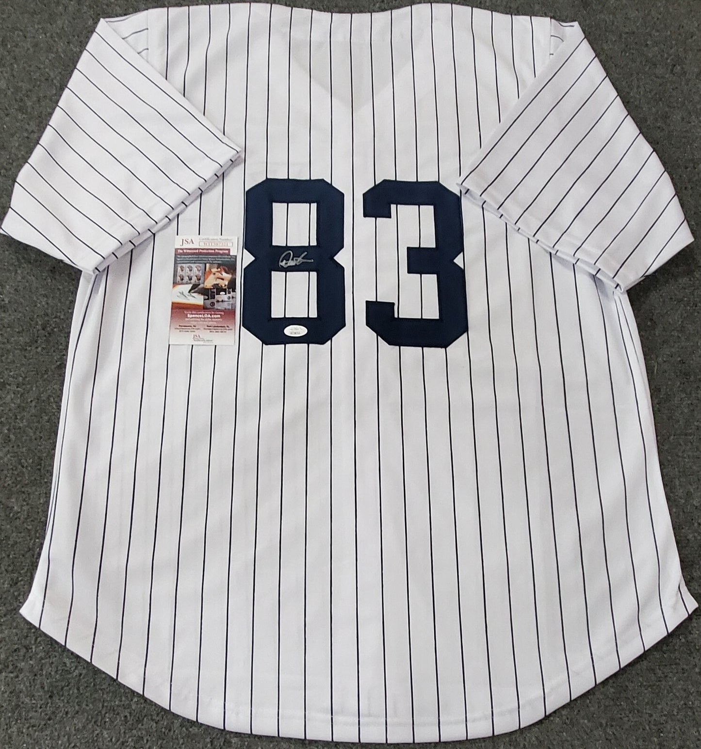 Deivi Garcia Autographed Signed N.Y. Yankees Style Custom Jersey Jsa Coa
