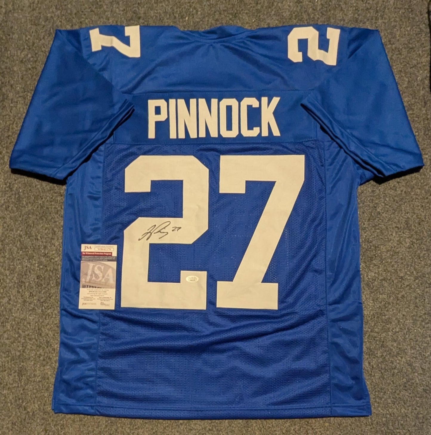 New York Giants Jason Pinnock Autographed Signed Jersey Jsa Coa