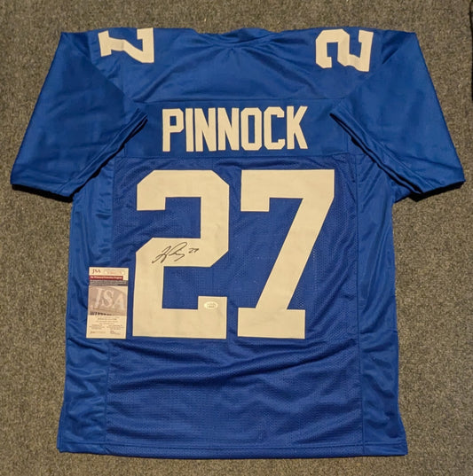New York Giants Jason Pinnock Autographed Signed Jersey Jsa Coa