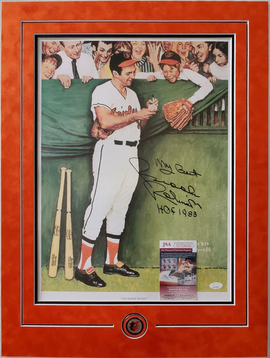 MVP Authentics Framed Brooks Robinson Signed Baltimore Orioles 16X20 Photo Jsa Coa 449.10 sports jersey framing , jersey framing