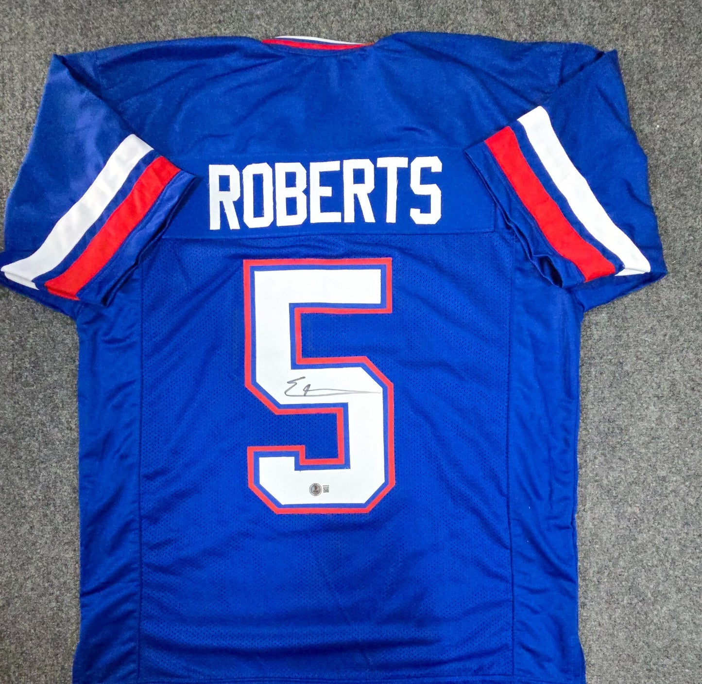 Smu Mustangs Elijah Roberts Autographed Signed Jersey Beckett Holo