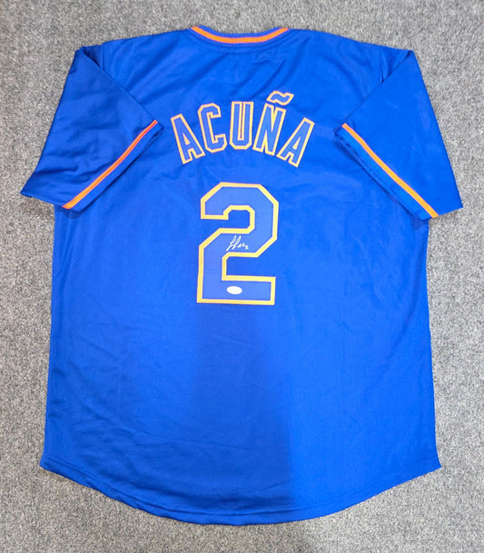 New York Mets Luisangel Acuna Autographed Signed Custom Jersey Jsa Coa
