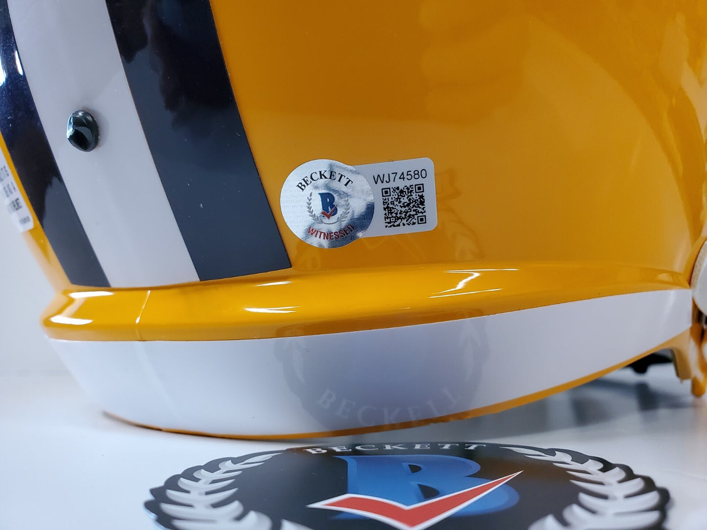 Clyde Edwards Helaire Signed Lsu Tigers Full Size Replica Helmet Beckett Coa