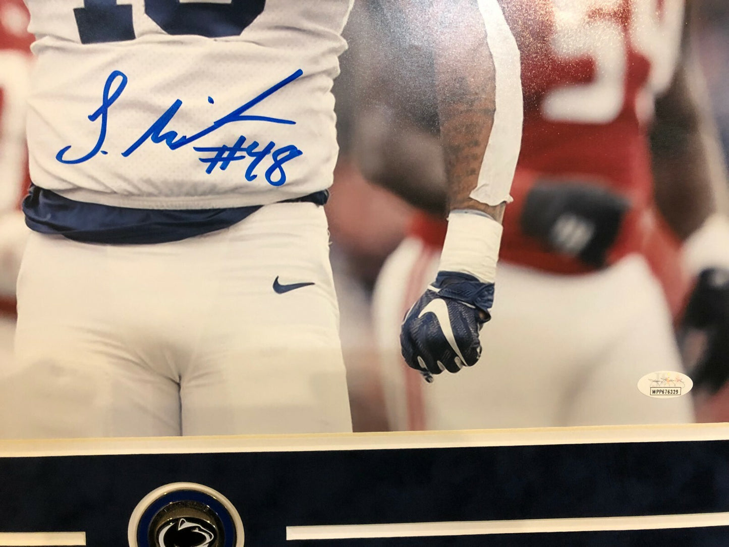 Shareef Miller Framed Signed Penn State 16X20 Photo Jsa Coa