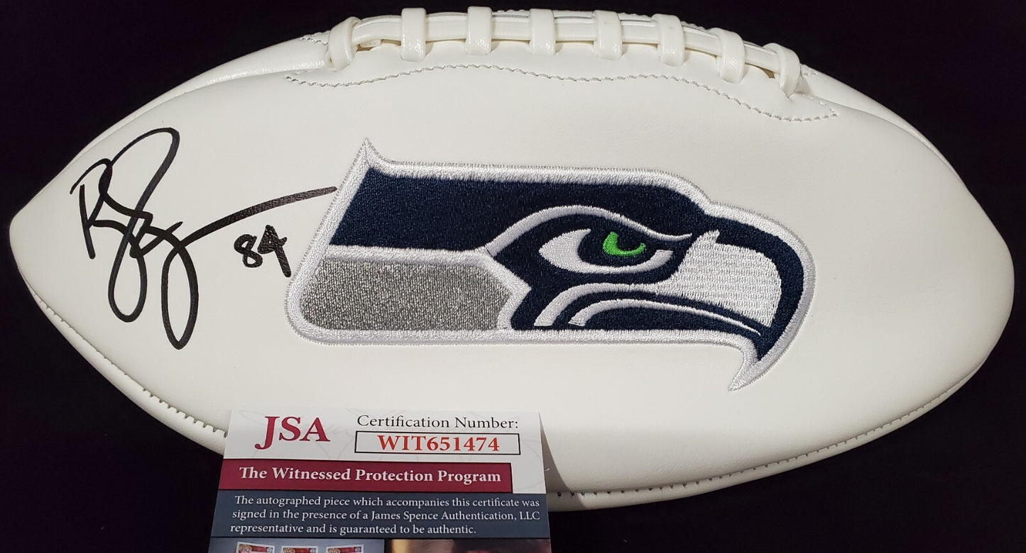 Bobby Engram Autographed Signed Seattle Seahawks Logo Football Jsa Coa