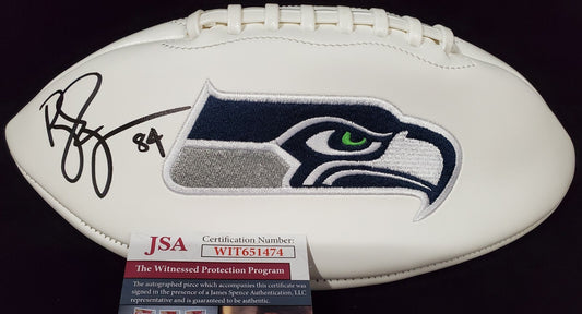 Bobby Engram Autographed Signed Seattle Seahawks Logo Football Jsa Coa