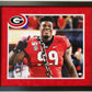 Georgia Bulldogs Jordan Davis Suede Framed Signed 16X20 Photo Jsa Coa