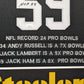 Framed Pittsburgh Steelers 24 Pro Bowls 3X Signed Stat Jersey Jsa Coa