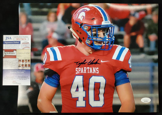 North Schuylkill Spartans Tyler Elsdon Autographed Signed 11X14 Photo Jsa Coa
