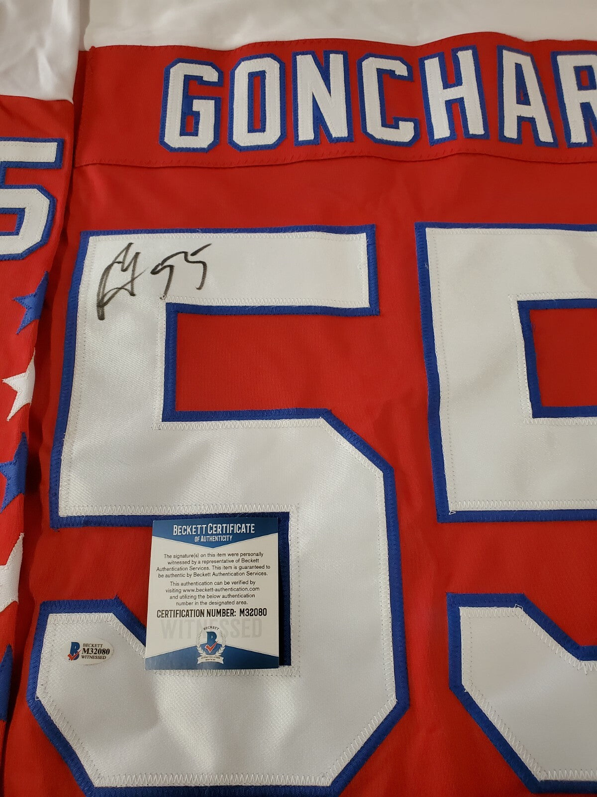 Washington Capitals Sergei Gonchar Autographed Signed Jersey Beckett Coa