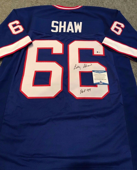 Billy Shaw Autographed Signed Inscribed Buffalo Bills Jersey Bas  Coa