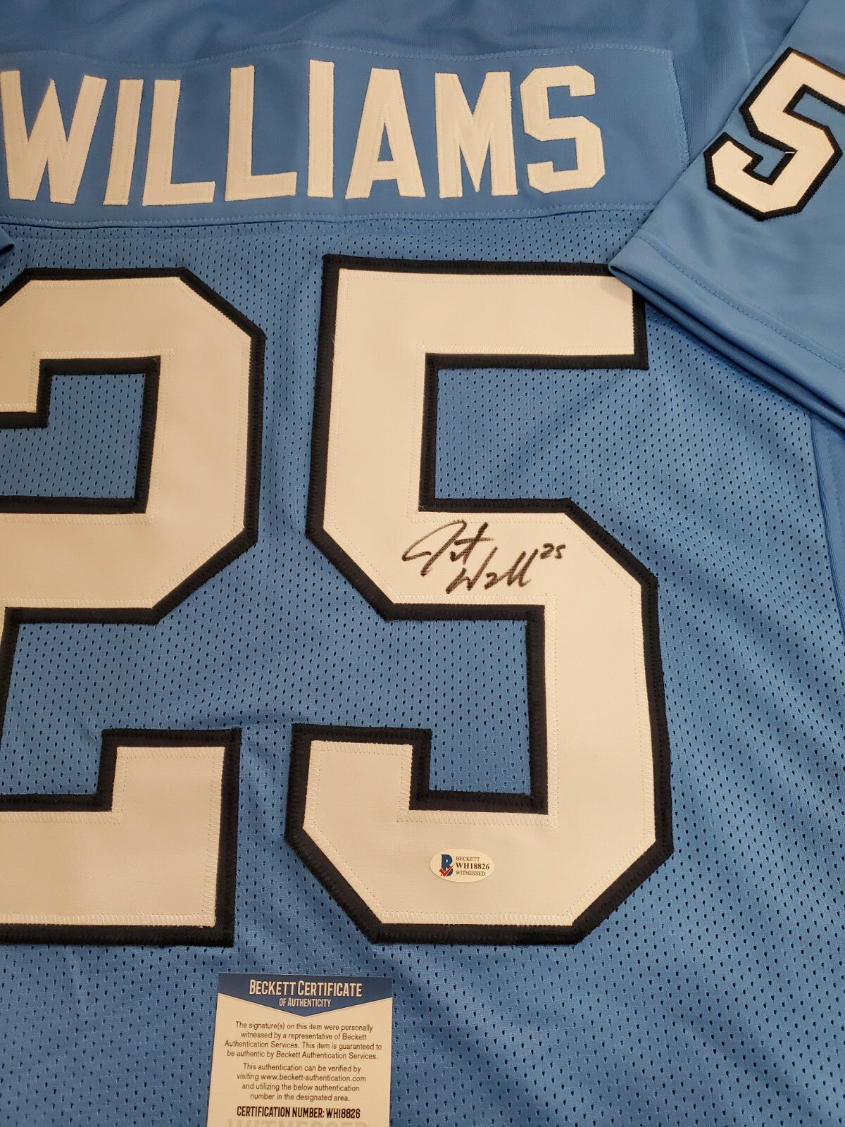 North Carolina Javonte Williams Autographed Signed Jersey Beckett Coa