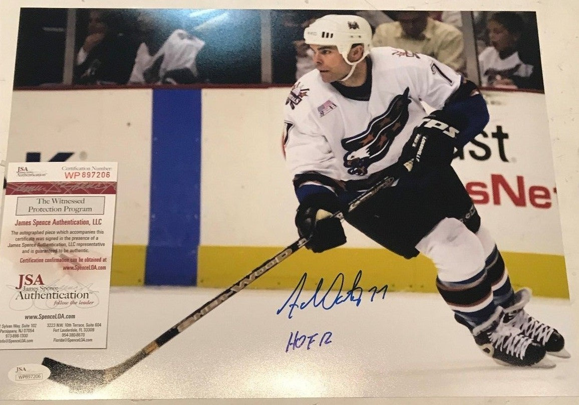 Adam Oates Autographed Signed Insc. Washington Capitals 11X14 Photo Jsa  Coa