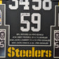 Framed Pittsburgh Steelers 24 Pro Bowls 3X Signed Stat Jersey Jsa Coa