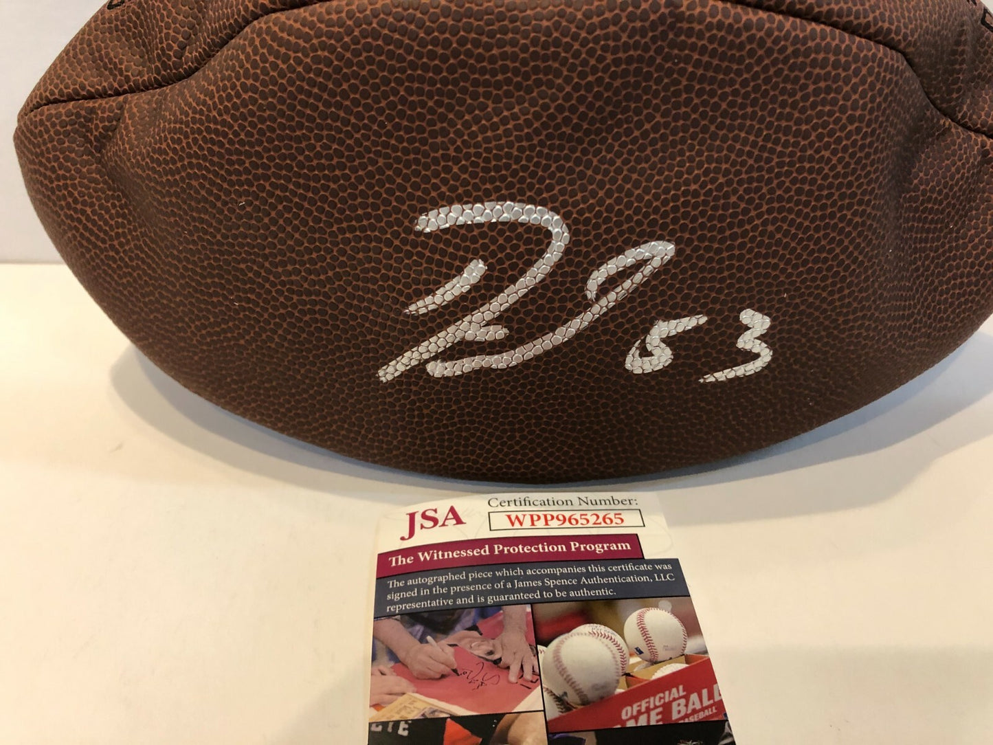 Indianapolis Colts Darius Leonard Autographed Signed Nfl Football Jsa Coa