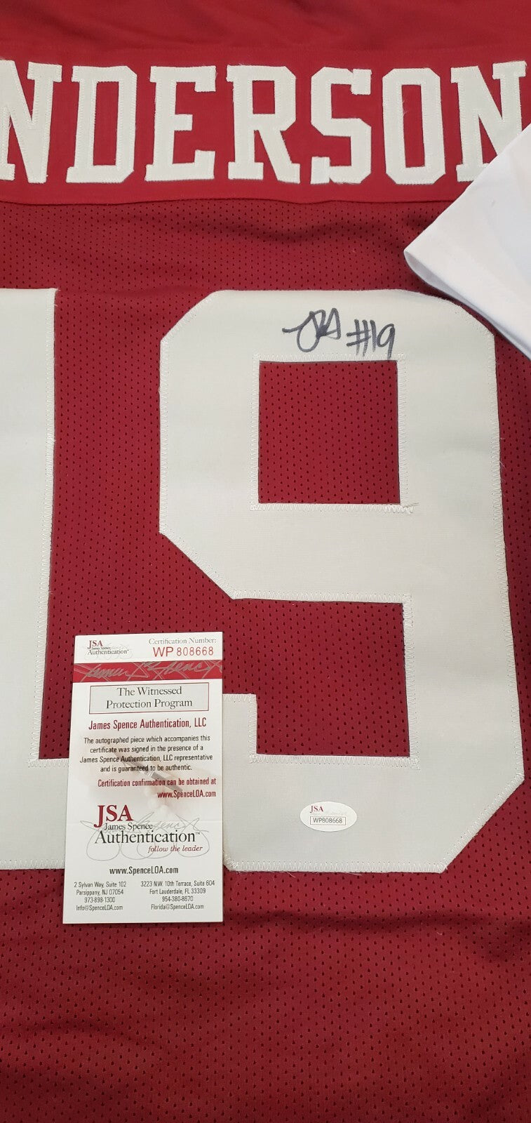 Robby Anderson Autographed Signed Temple Owls Jersey Jsa Coa