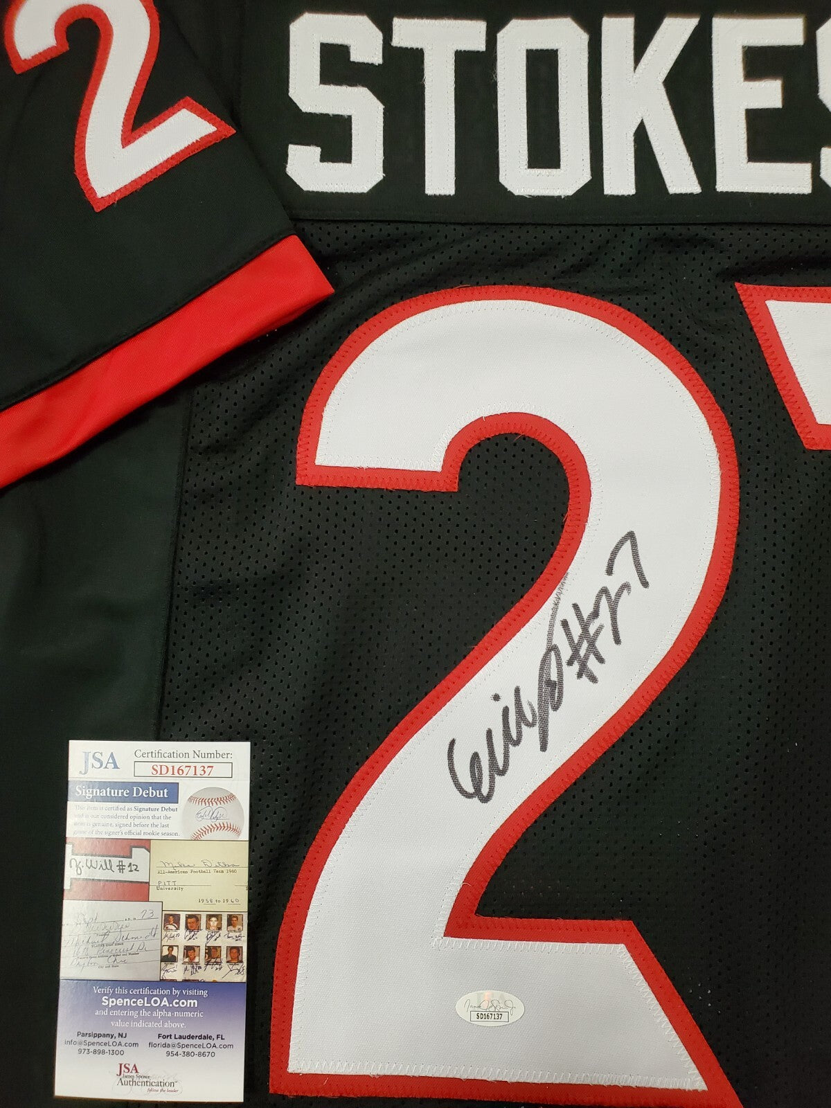 Georgia Bulldogs Eric Stokes Autographed Signed Jersey Jsa  Coa