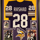 MVP Authentics Framed Minnesota Vikings Ahmad Rashad Autographed Signed Jersey Jsa Coa 450 sports jersey framing , jersey framing