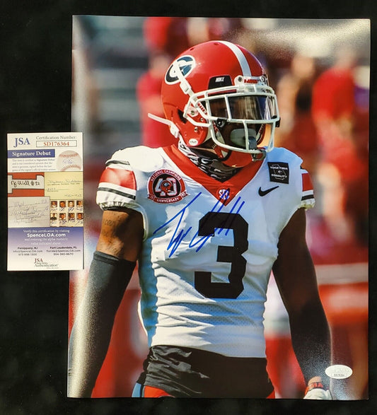 MVP Authentics Georgia Bulldogs Tyson Campbell Autographed Signed 11X14 Photo Jsa Coa 58.50 sports jersey framing , jersey framing