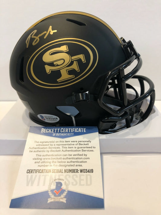 Brandon Aiyuk Autographed Signed S.F. 49Ers Eclipse Mini Helmet Beckett Coa