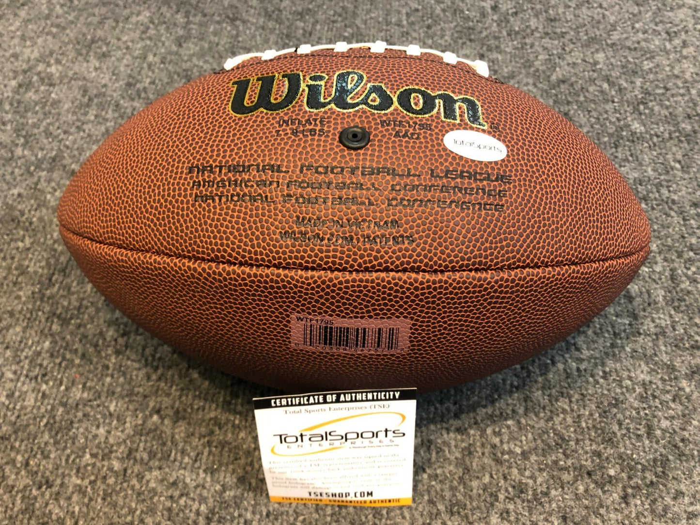 New York Giants Justin Layne Autographed Signed Nfl Football Tse Coa