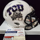 Tcu Horned Frogs Tre'von Moehrig Autographed Speed Mini Helmet Jsa Coa