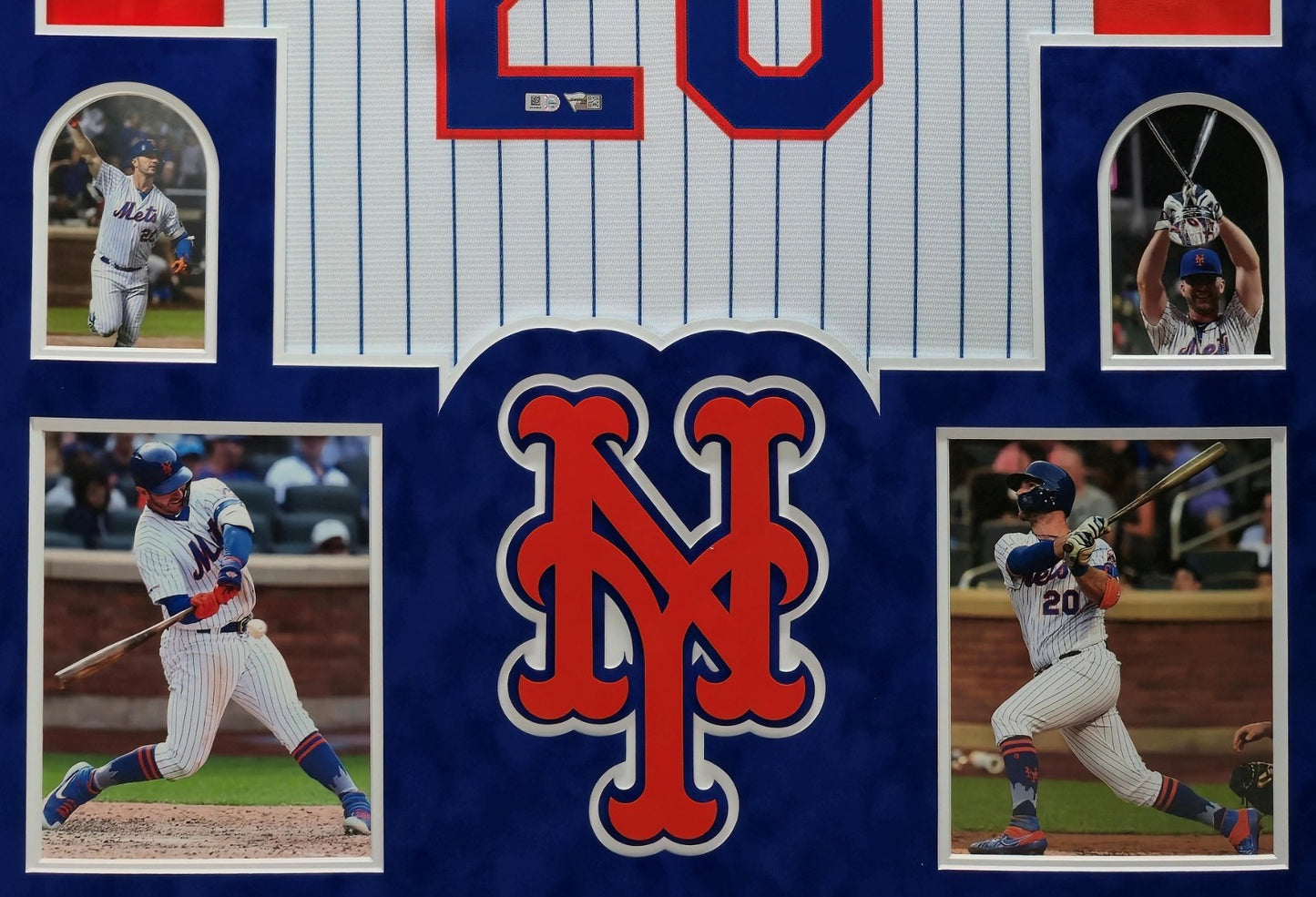 Suede Framed N.Y. Mets Pete Alonso Autographed Signed Jersey Fanatics Holo