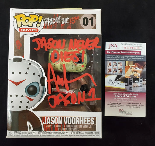 Ari Lehman Signed Insc Friday The 13Th Jason Voorhees Funko Pop Jsa Coa